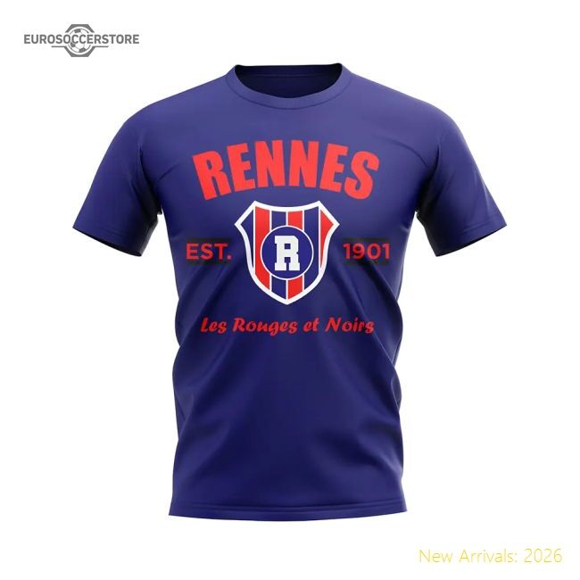Official Supporter Rennes Established Football T-Shirt (Navy)
