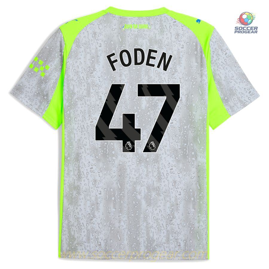 Kids Edition Manchester City Alternate Kit Football Jersey 2025-2026 Season Foden