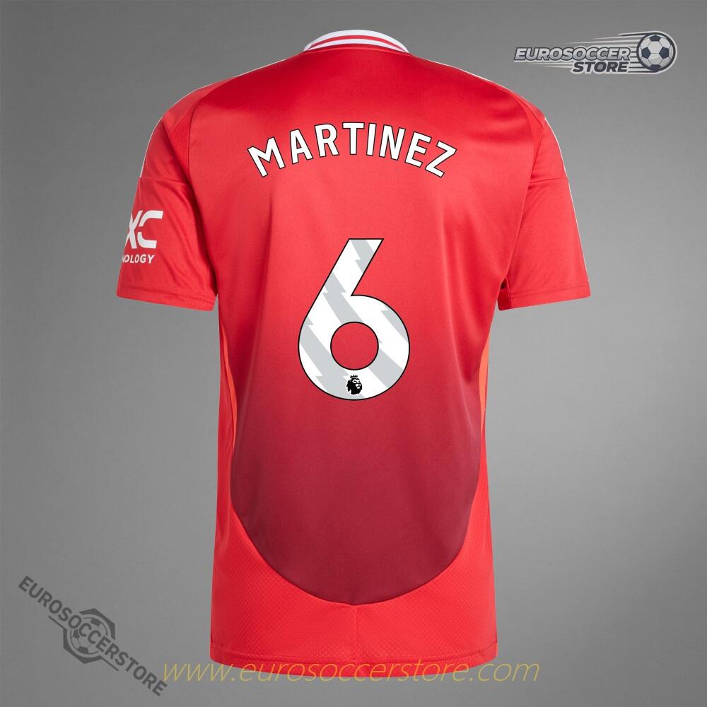 Manchester United's MARTINEZ 6 Home Jersey for the 24-25 season