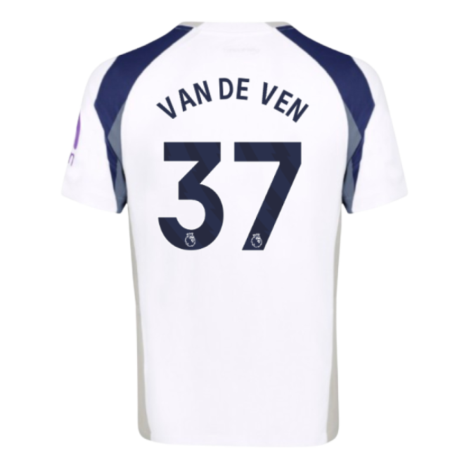 Authentic 2025-2026 Tottenham Hotspur Home Shirt (van De Ven 37)
