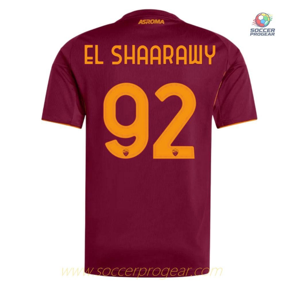 AS Roma Home Kids Edition' Soccer Uniform Football Jersey 2025-2026 Season El Shaarawy
