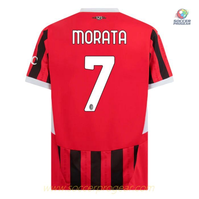 AC Milan Home Team Jersey 2024-25 Edition Morata