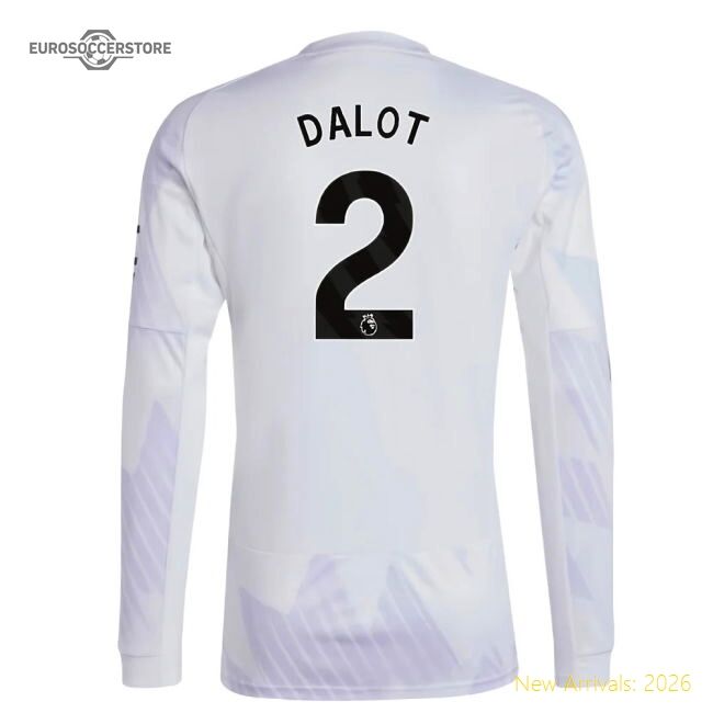 Official 2025-2026 Man Utd Long Sleeve Away Shirt (dalot 2) - Premium