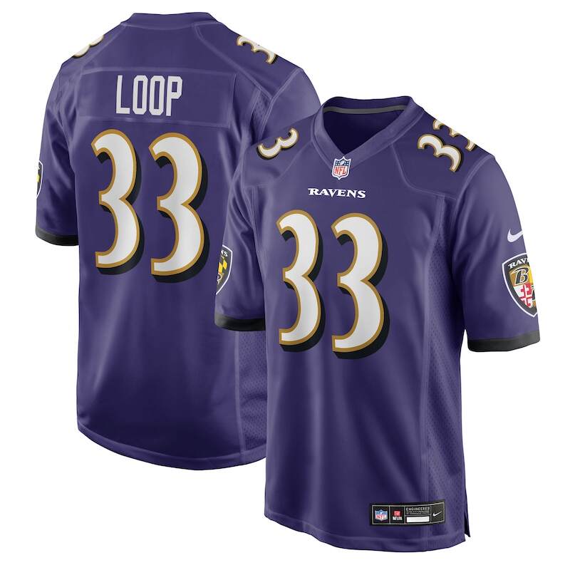 None Tyler Loop Baltimore Ravens Great Value Replica Jersey for NFL Fa