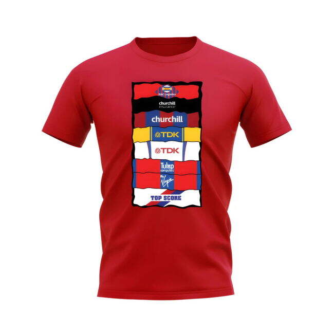Crystal Palace Sponsor History T-shirt (Red)