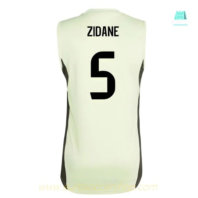 2025-2026 Real Madrid Sleeveless Training Jersey (Almost Lime) (Zidane 5)