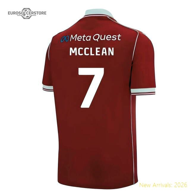 2025-2026 Wrexham Home Shirt (mcclean 7) - Authentic Design