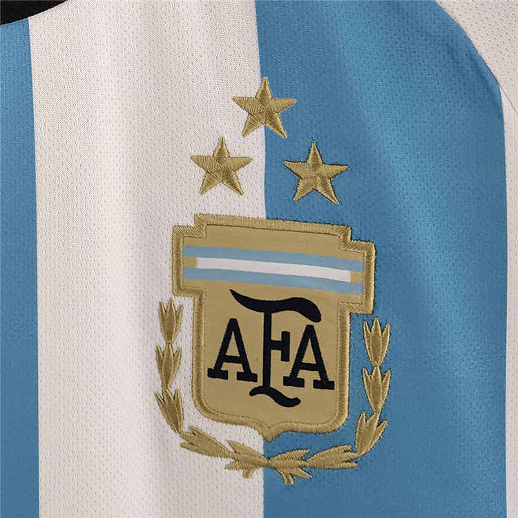 Argentina 3 Star World Cup 2022 Home White Soccer Jersey Football