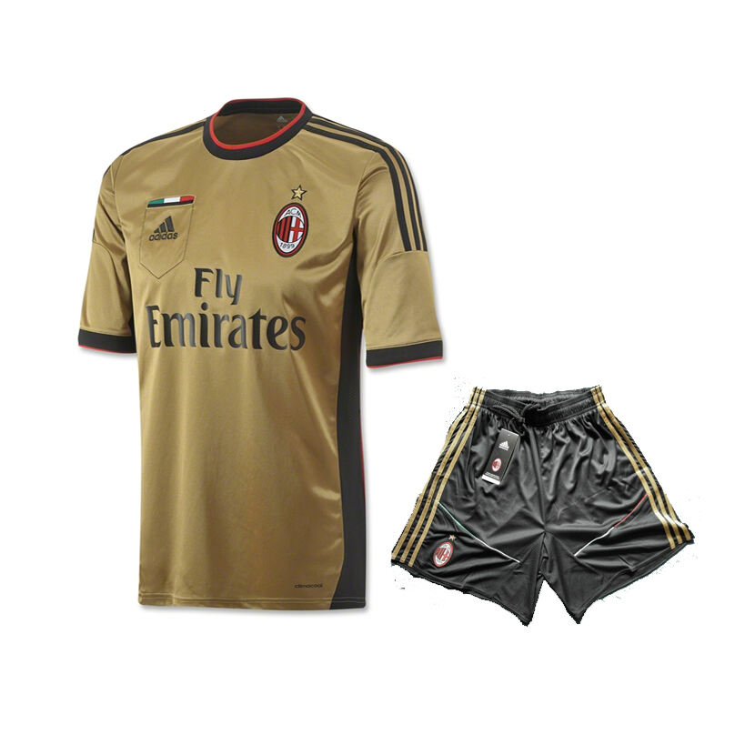 13-14 AC Milan Away Golden Jersey KitShirtShort - Official Replica 432