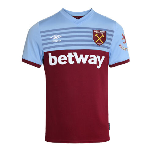 2019-20 West Ham United Home BlueRed Soccer Jersey Shirt - Official