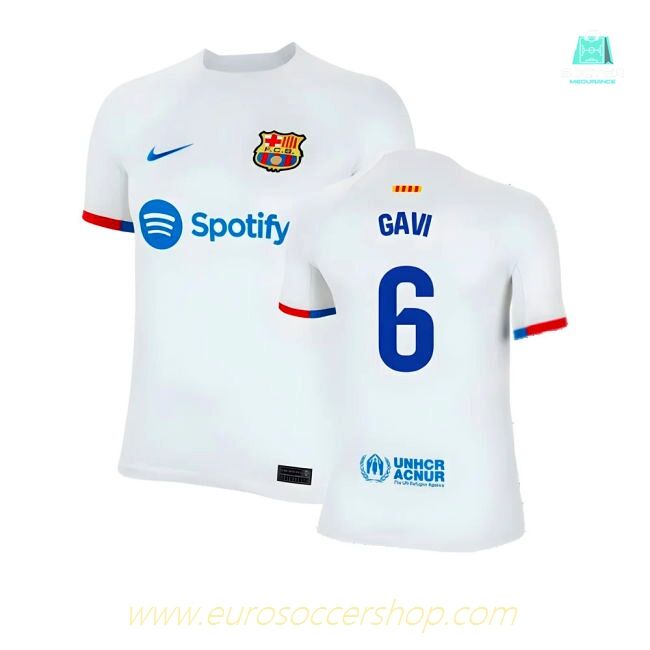 2023-2024 Barcelona Away Shirt (Kids) (Gavi 6)