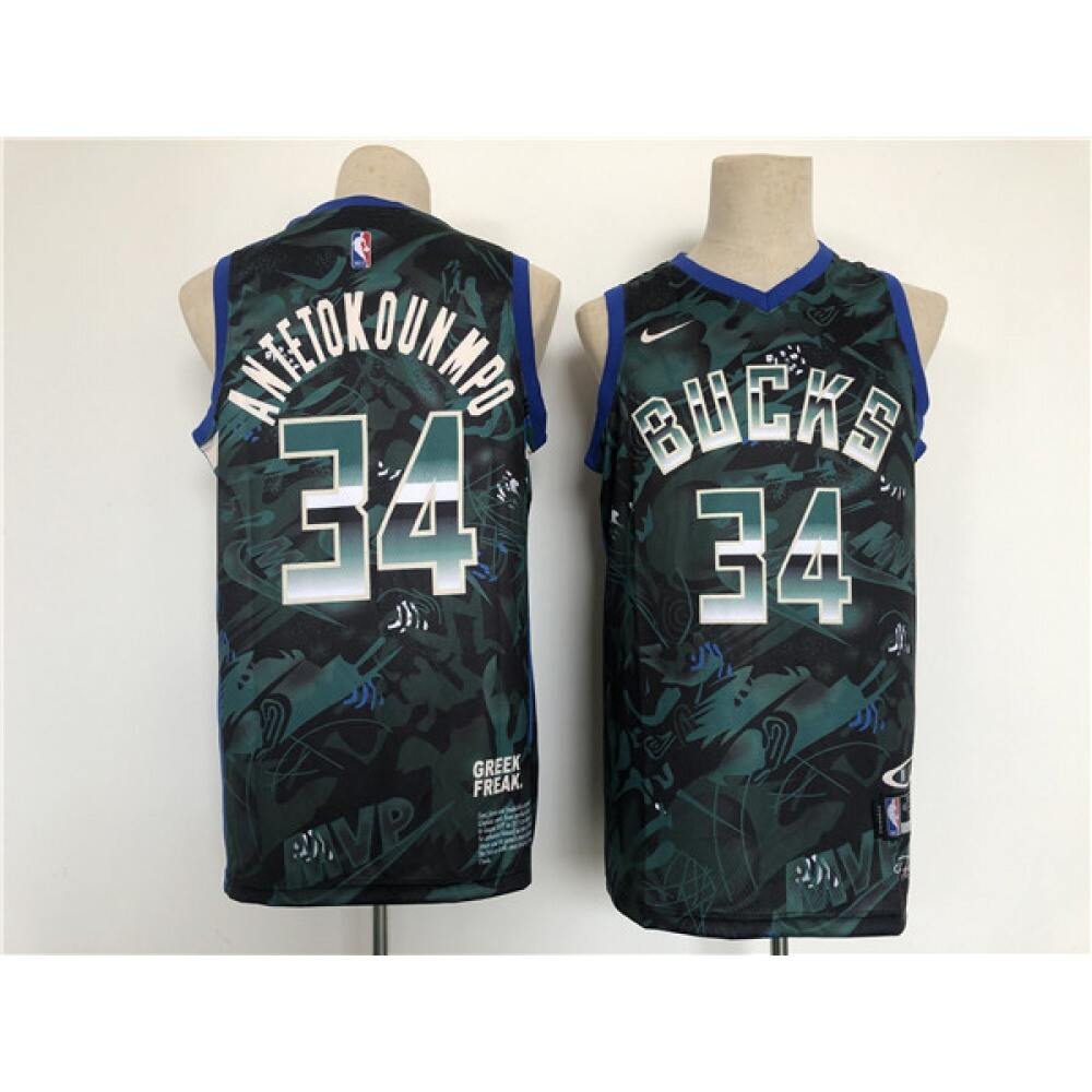 Game Day Premium Men's MIL #34 Giannis None Basketball Jersey
