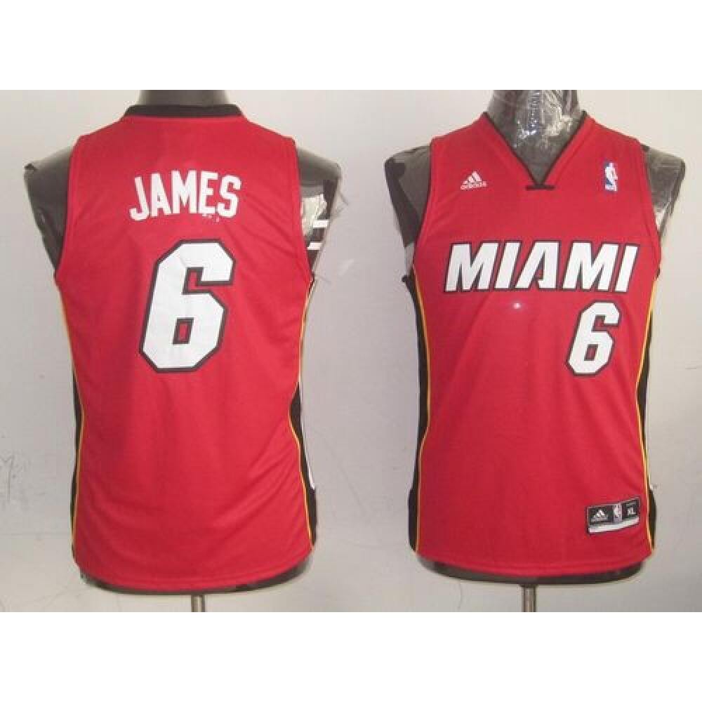 Game Day Value Men's Miami Heat #6 LeBron Red Basketball Jersey