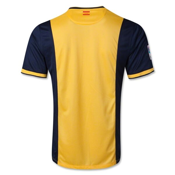 13-14 Atletico Madrid Away Yellow Soccer Jersey Shirt - Official