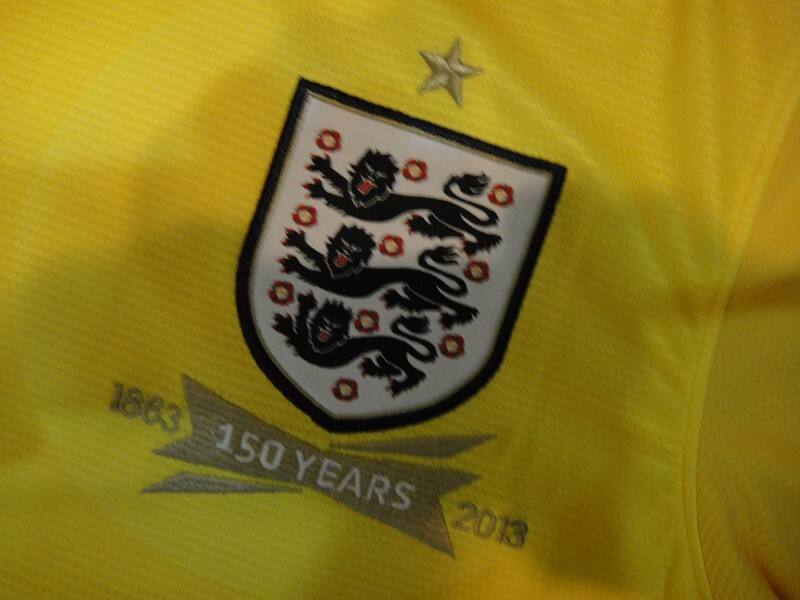 2013 England Goalkeeper Yellow Jersey Shirt - Official Replica 4449