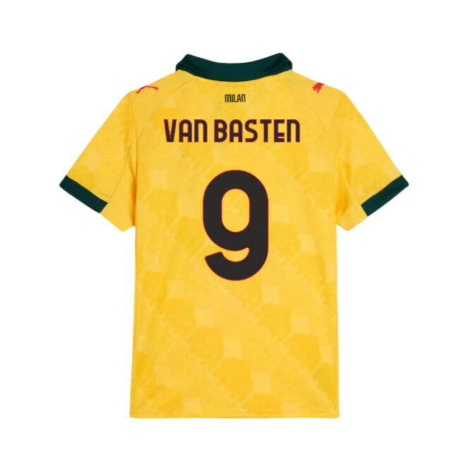 Acm Ac Milan Third Shirt Kids Van Basten #9 High Performance True ...