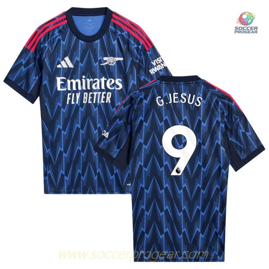 Arsenal Away Football Team Jersey 2025-2026 Season Jesus