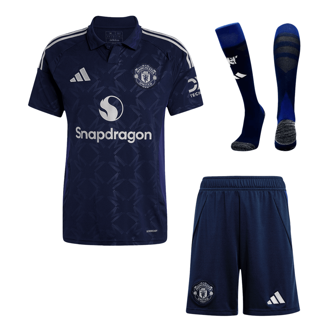 Manchester United Away Soccer Jersey Kit(Jersey+Shorts+Socks) 2024/25A
