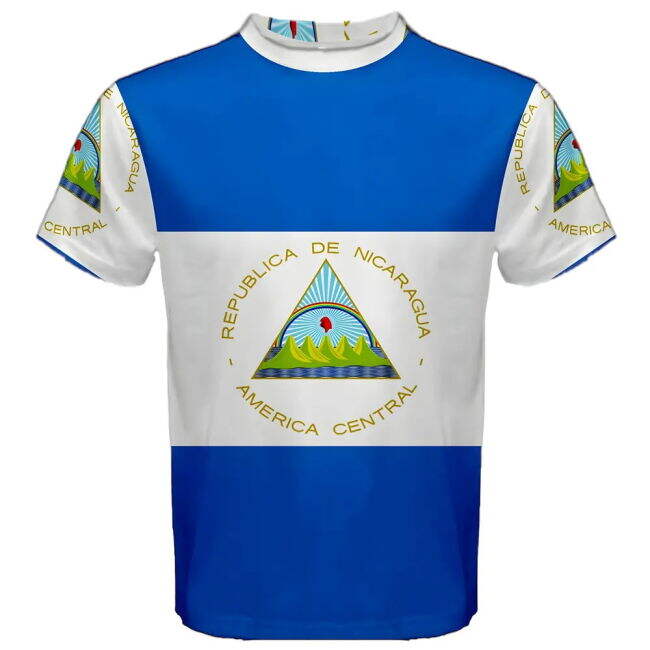Nicaragua Flag Sublimated Sports Jersey