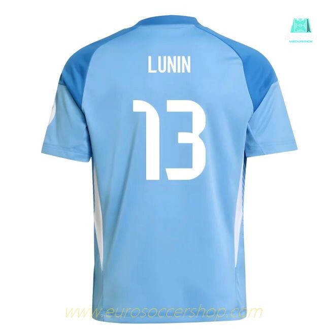 2025-2026 Real Madrid Home Goalkeeper Shirt (Blue) - Kids (Lunin 13)