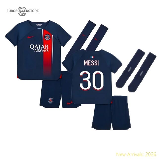 Supporter Top-Quality 2023-2024 Psg Home Mini-Kit (Messi 30)