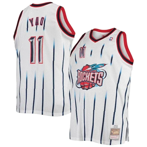 Yao Ming HOU Swingman Jersey - top-tier team-jersey - White sports