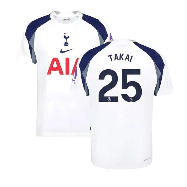 Men's 2025-2026 Tottenham Hotspur Authentic Home Shirt (Takai 25)