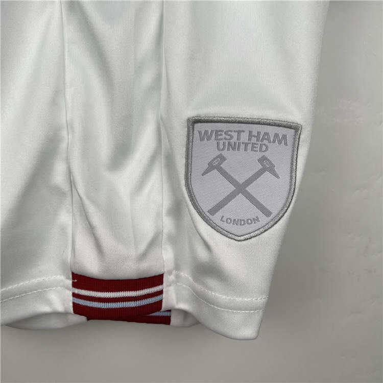 Kids West Ham United 2324 Away White Football KitsShirtShorts -