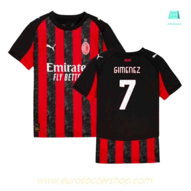 2025-2026 AC Milan Home Shirt (Kids) (Gimenez 7)