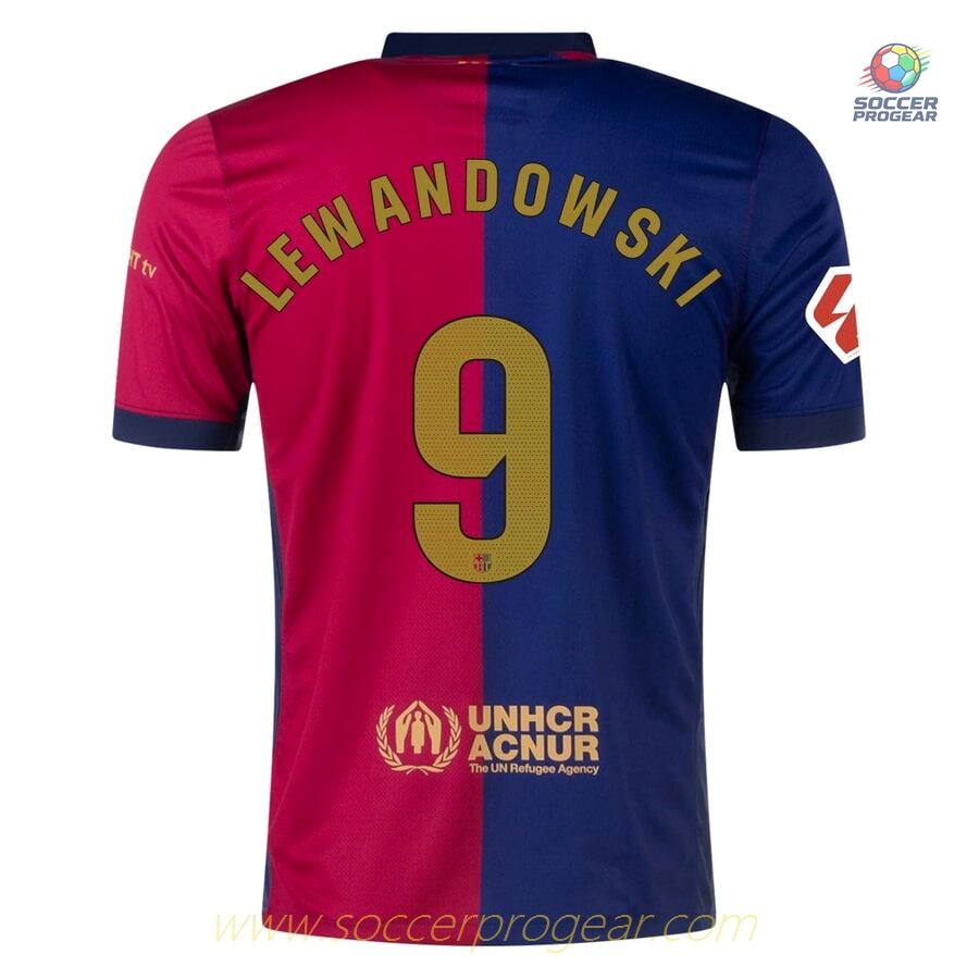 Barca Youth Football Kit Soccer Jersey 2024-25 Edition Home Lewandowski