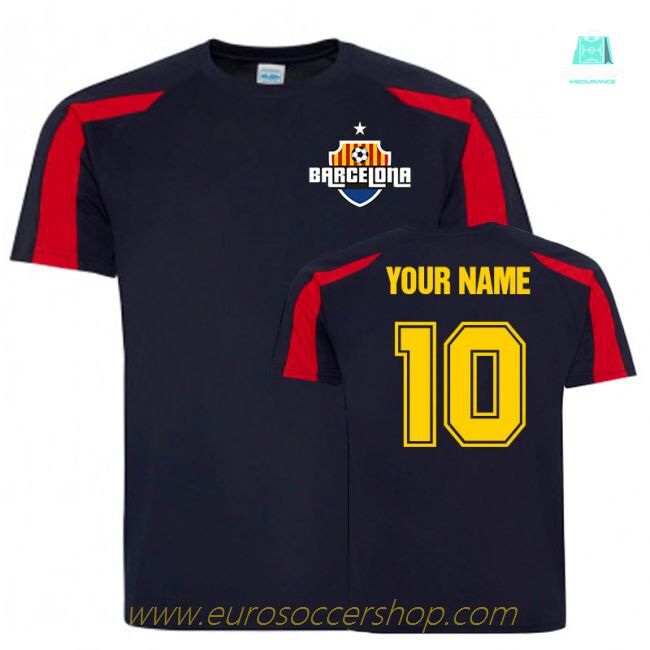 Your Name Barcelona Sports Training Jersey (Navy)