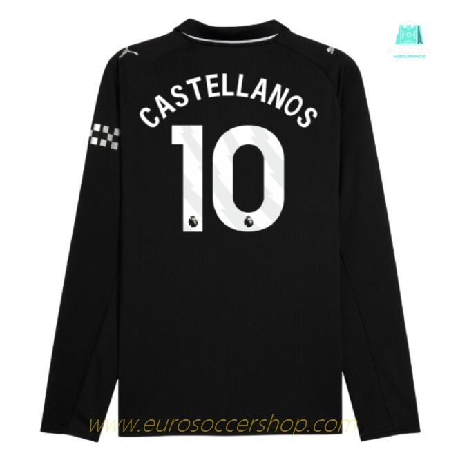 2025-2026 Man City Long Sleeve Away Shirt (Castellanos 10)