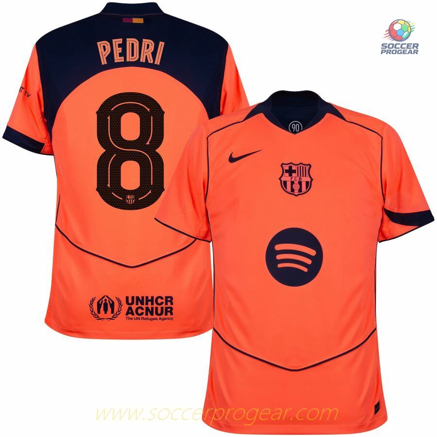 Barca Third Football Jersey 2025-2026 Season Pedri