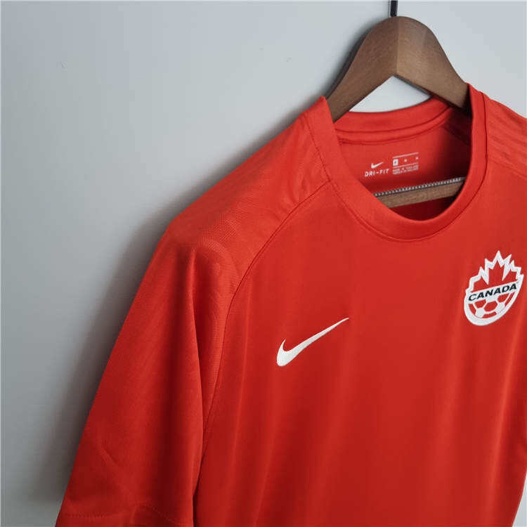 Breathable Canada World Cup 2022 Home Red Soccer Jersey Soccer Shirt