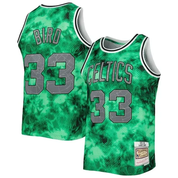 Larry Bird BOS Swingman Jersey - top-tier team-jersey - Green