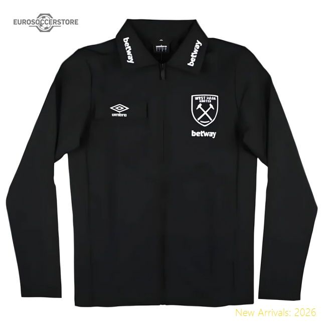 Official 2024-2025 West Ham Presentation Jacket (black) - Premium