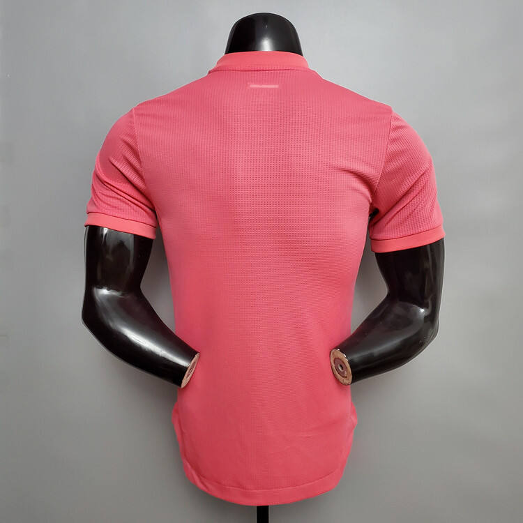 Real Madrid Soccer Shirt 20-21 Away Pink Soccer Jersey Player Version