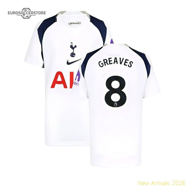 Premium 2025-2026 Tottenham Hotspur Home Shirt (kids) (greaves 8)