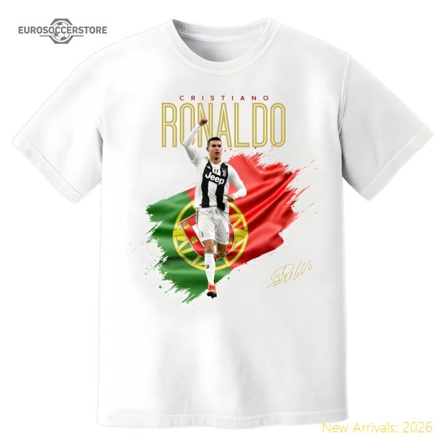 Cristiano Ronaldo Juve Celebration Fan T-shirt (white) - Supporter Edition