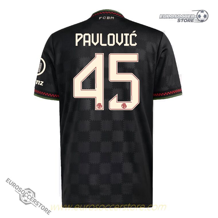 PAVLOVIĆ's Bayern Munich 25-26 Champions League PAVLOVIĆ 45 Jersey