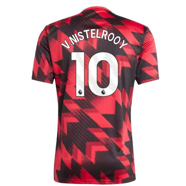 Men's 2025-2026 Man Utd Pre-Match Shirt (Red) (V.Nistelrooy 10)