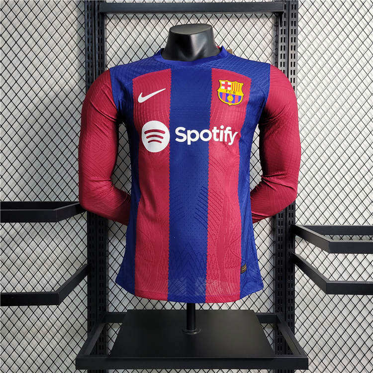 Barcelona FC 2324 Home Long Sleeve Shirt - Official Replica 12261