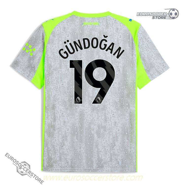 Manchester City's 25-26 Third Jersey featuring GÜNDOĞAN 19