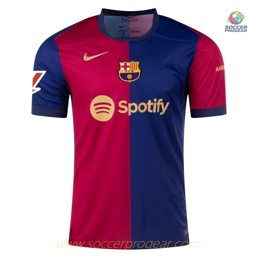 Barca Youth Football Kit Soccer Jersey 2024-25 Edition Home Lewandowski