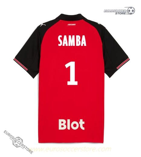 Rennes Home SAMBA 1 Football Jersey for the 25-26 Season