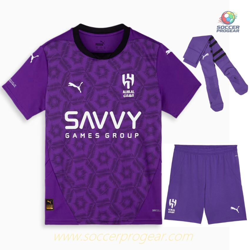 AL Hilal Third Children Football Kit Football Jersey 2024-25 Edition