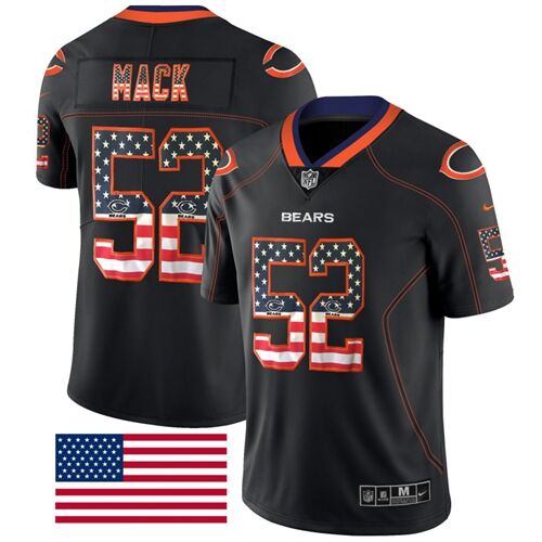 NFL Bears #52 Khalil Mack Black None Limited Jersey stitched