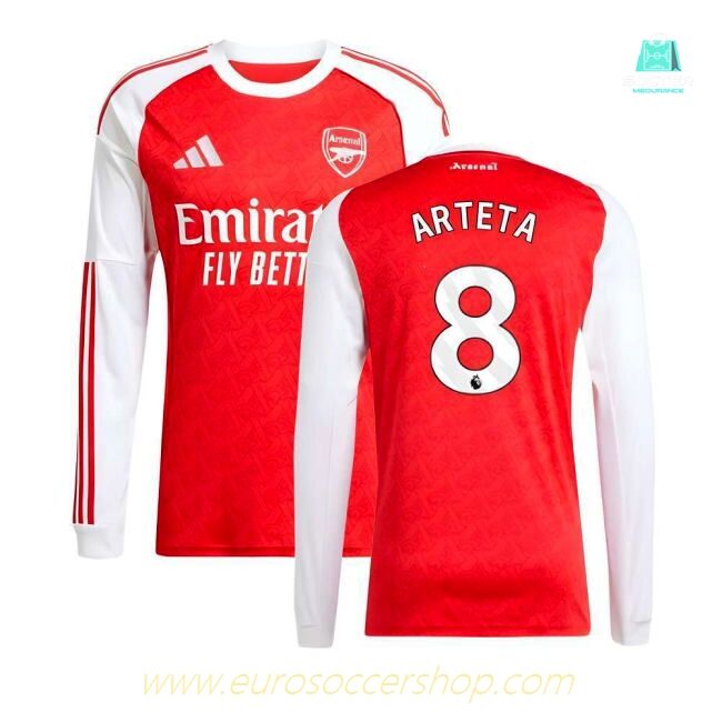 2025-2026 Arsenal Long Sleeve Home Shirt (Arteta 8)