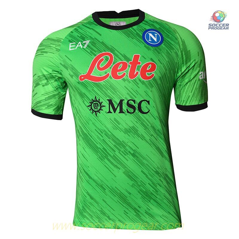 NAPLES Italian Serie A GOALKEEPER JERSEY EA7 GREEN 2022 2023