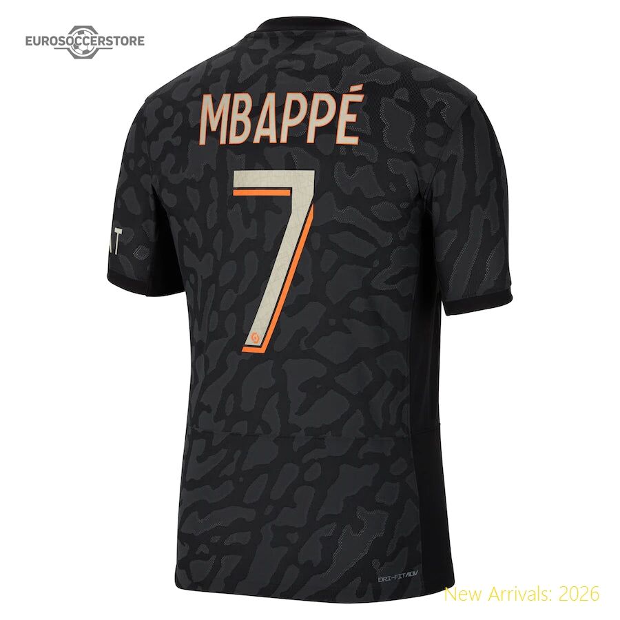 Stylish Authentic Kids Psg Defensive Rock Third Jersey 2023